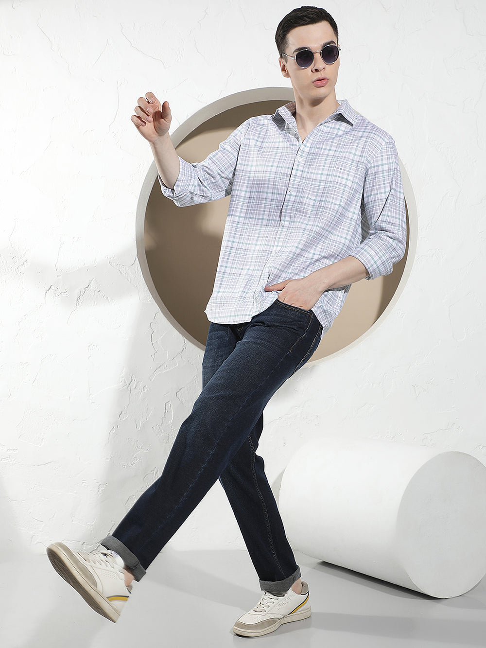 Sleek Ocean Blue Straight Jeans