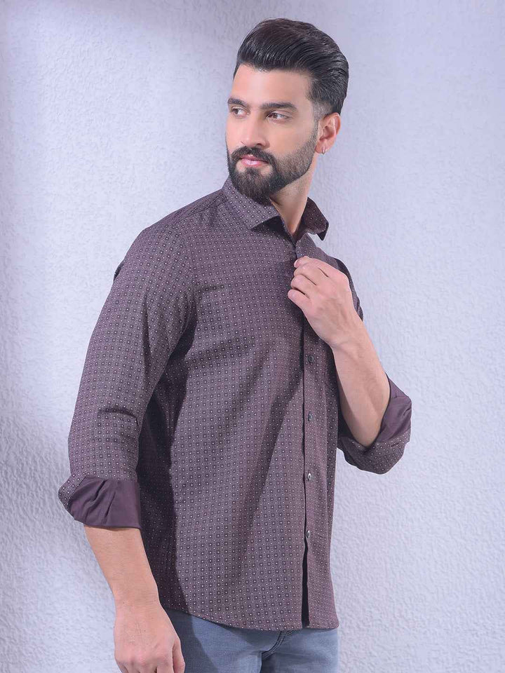 Wine Printed Shirt
