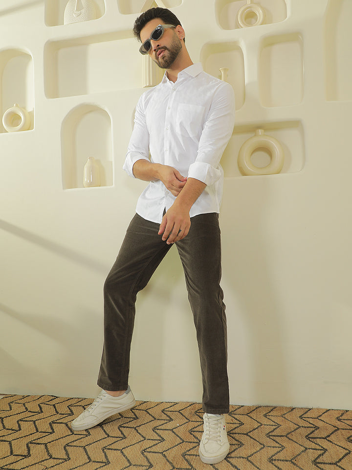 Modern Forest Olive Corduroy Trousers