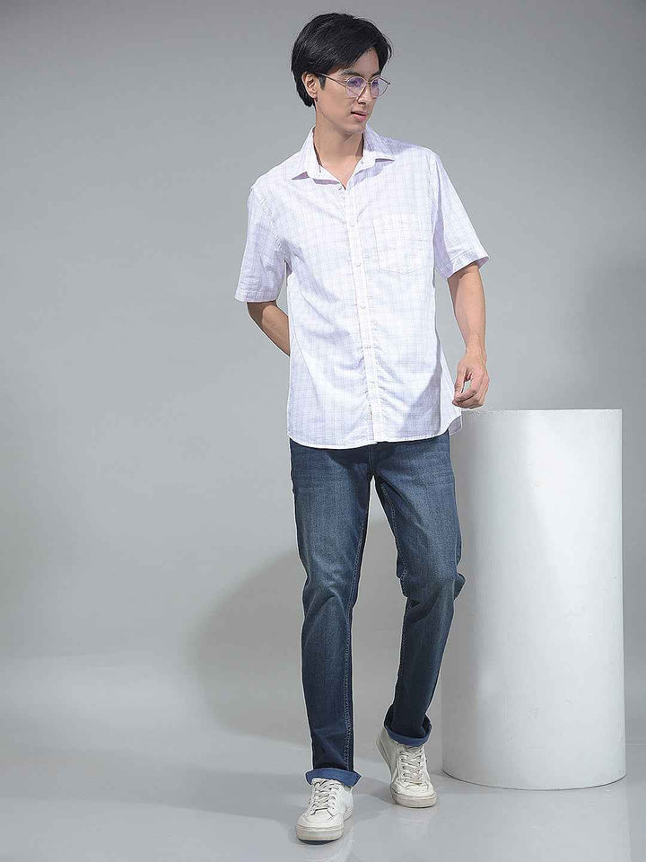 Pink Checked 100% Cotton Shirt