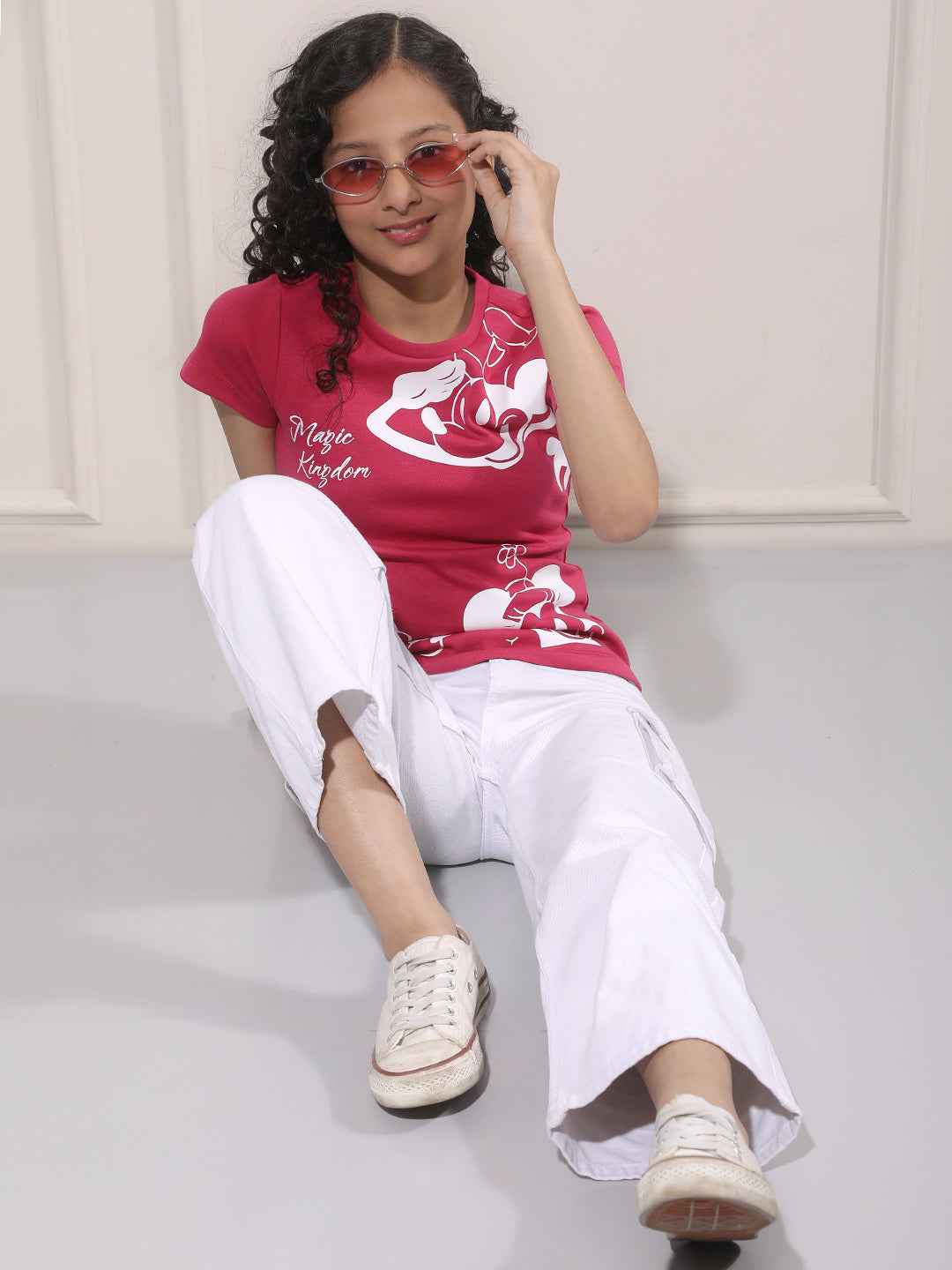 Character Print Pink T-Shirt