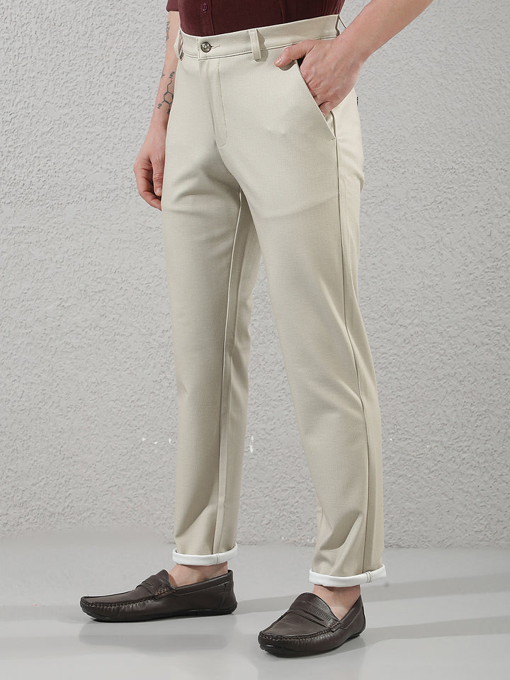 Oatmeal Beige Knitted Trousers