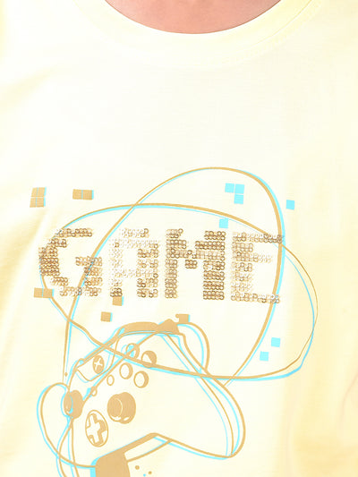 Yellow Graphic Print T-Shirt