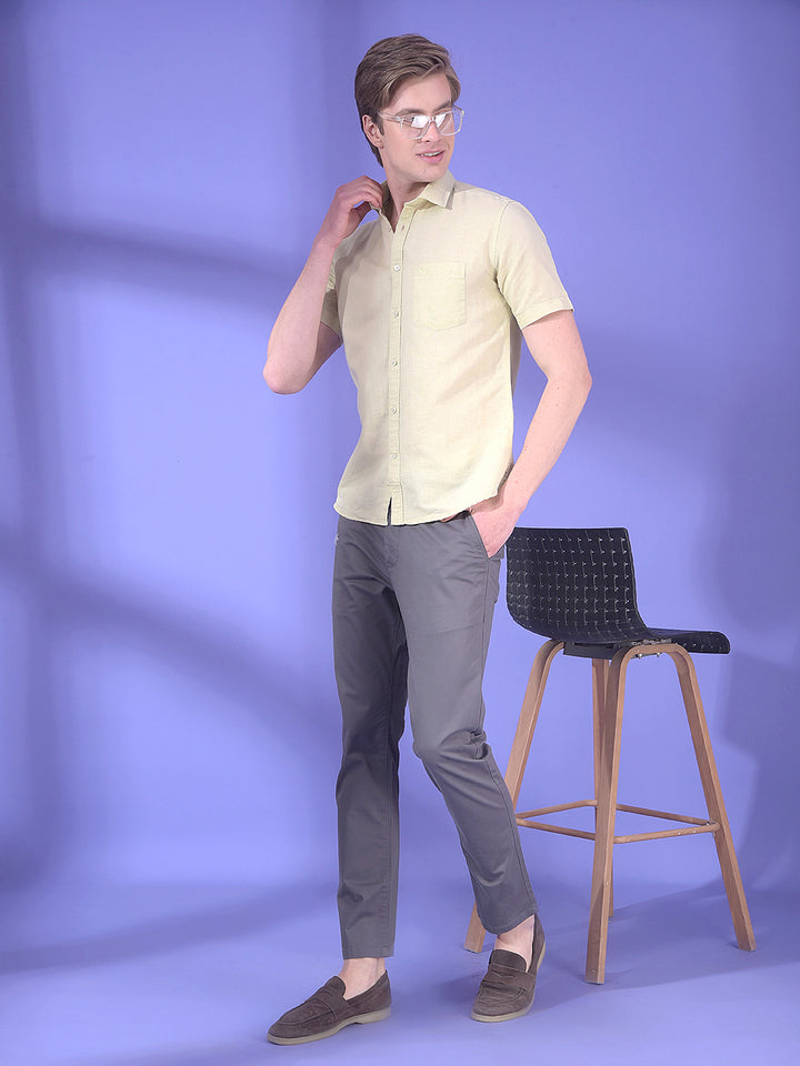 Moss Drift Green Linen Shirt