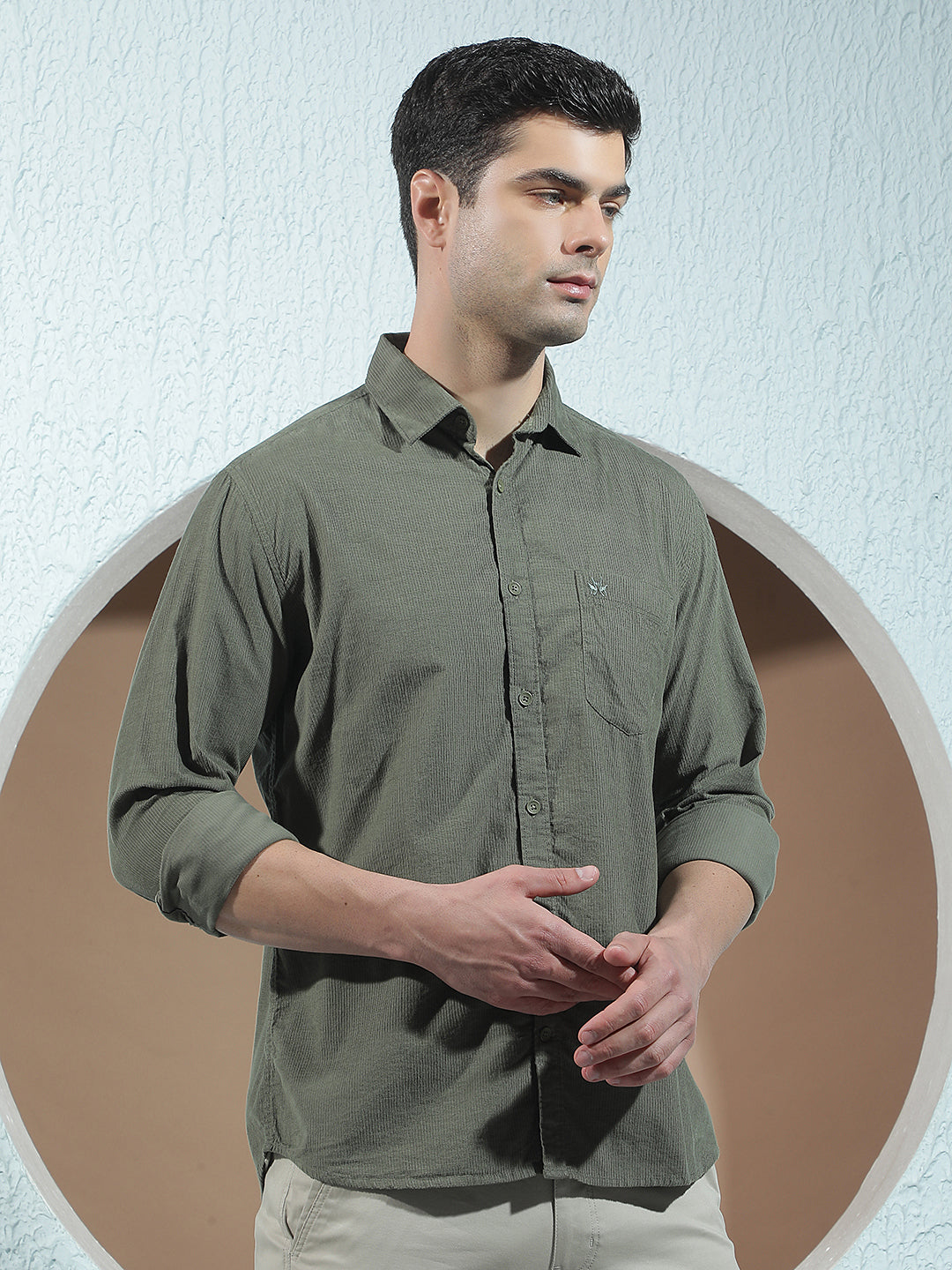 Olive 100% Cotton Shirt