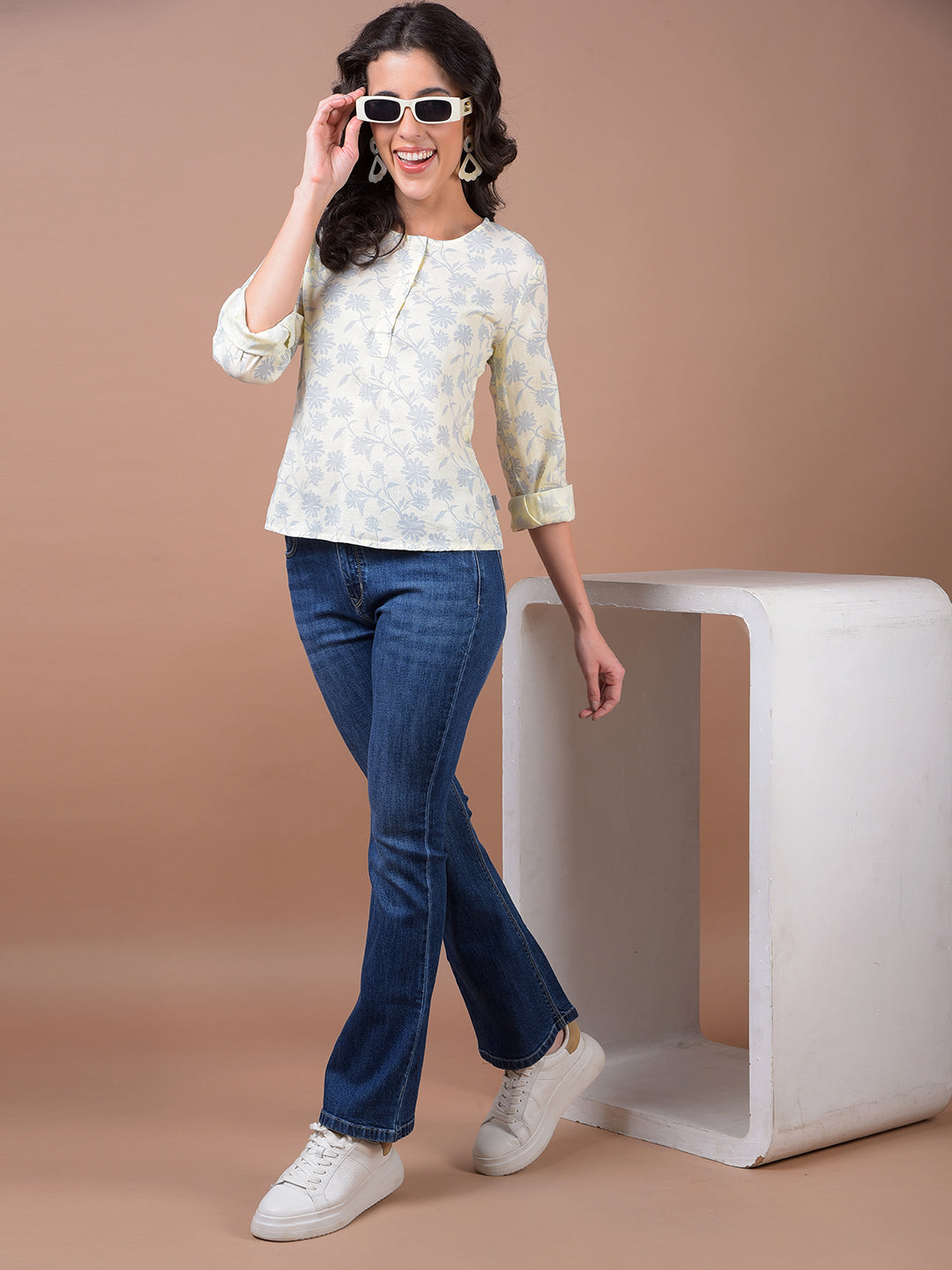 Blue Bootcut Jeans