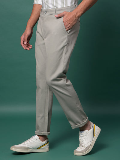 Grey Printed Trousers