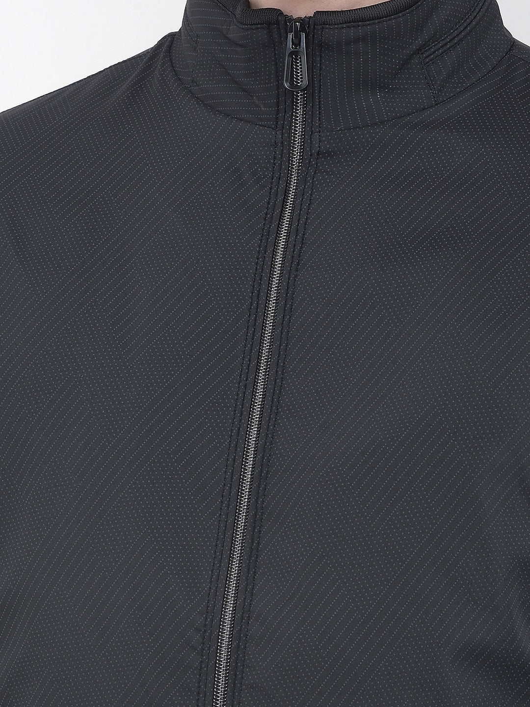 Black Printed Puffer Jacket