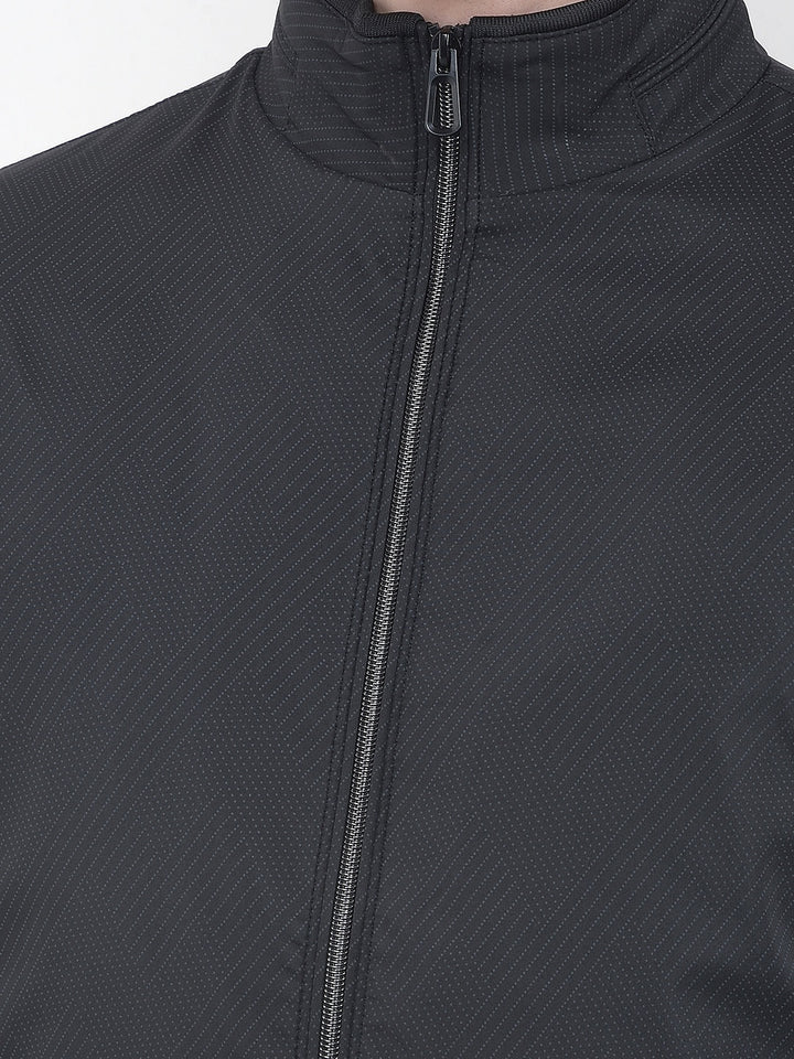 Black Printed Puffer Jacket
