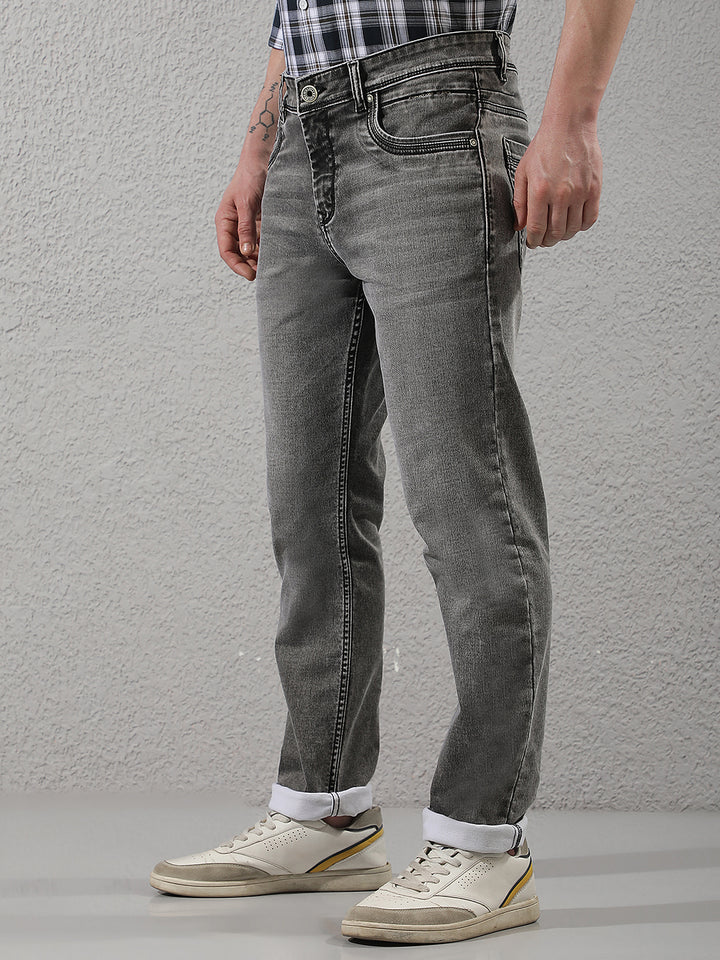 Chic Heather Grey Cotton Jeans