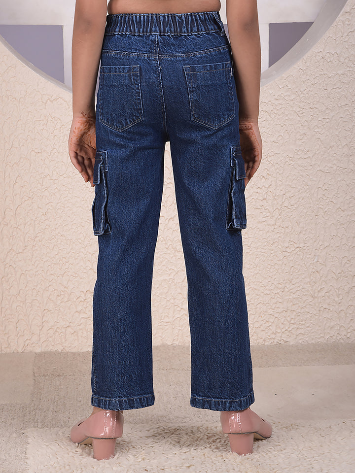 Blue Baggy Cargo Jeans