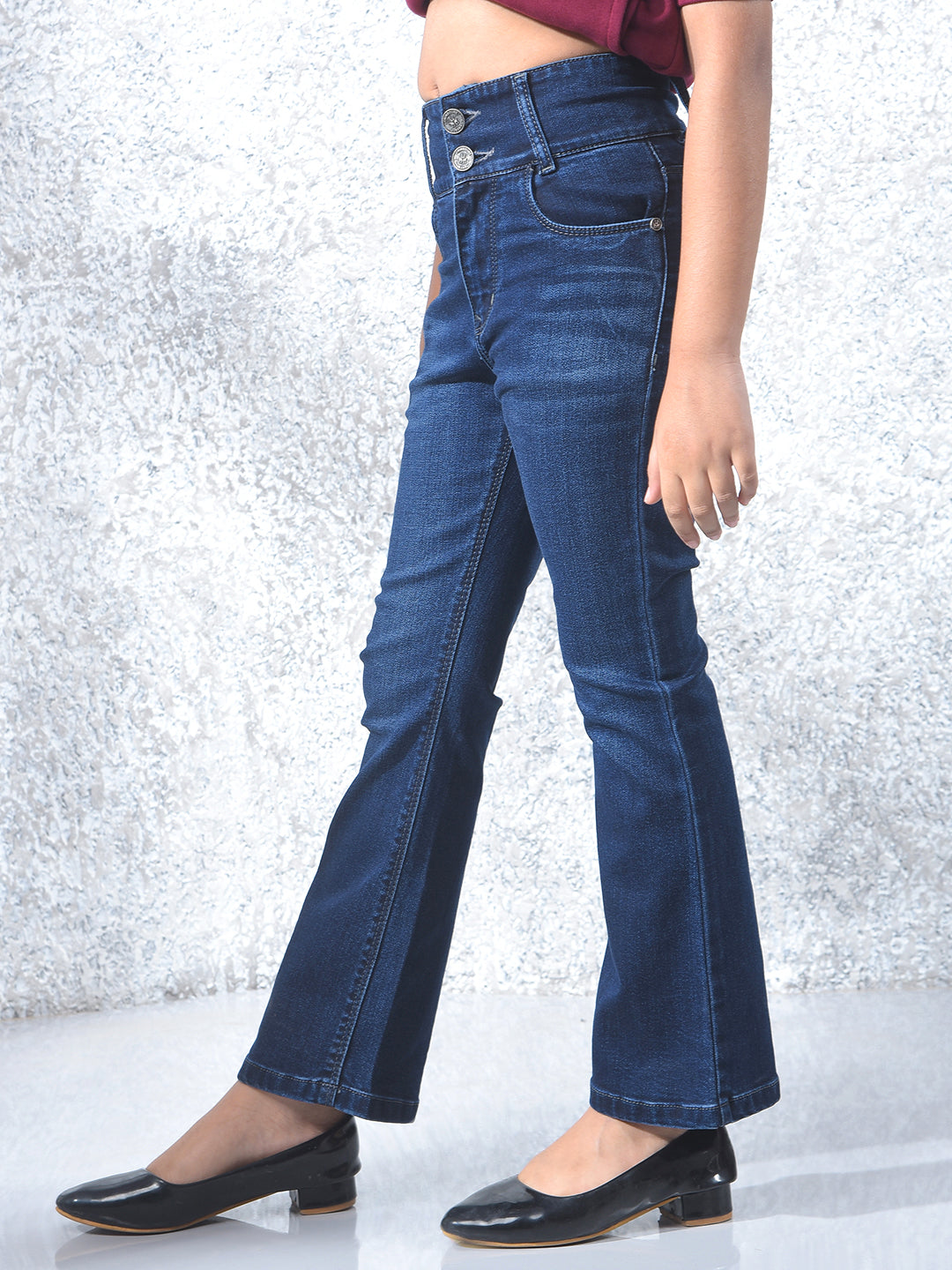 Black Bootcut High Waist Jeans