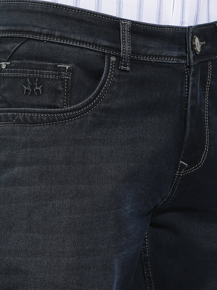 Navy Blue Straight Jeans