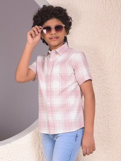 Purple Checked 100% Cotton Shirt