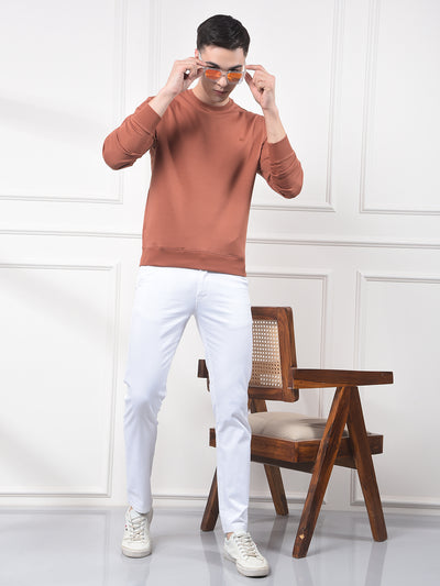 Red Typographic Print Sweatshirt