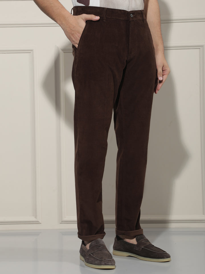 Classic Hazelwood Brown Corduroy Trousers