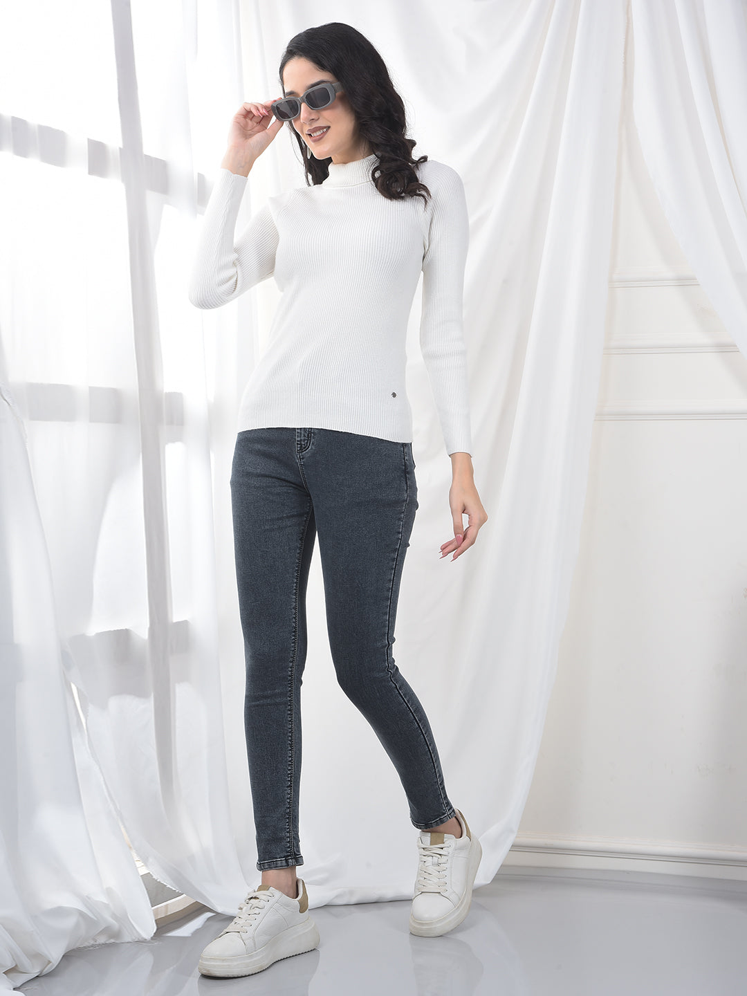 White Turtle Neck Sweater