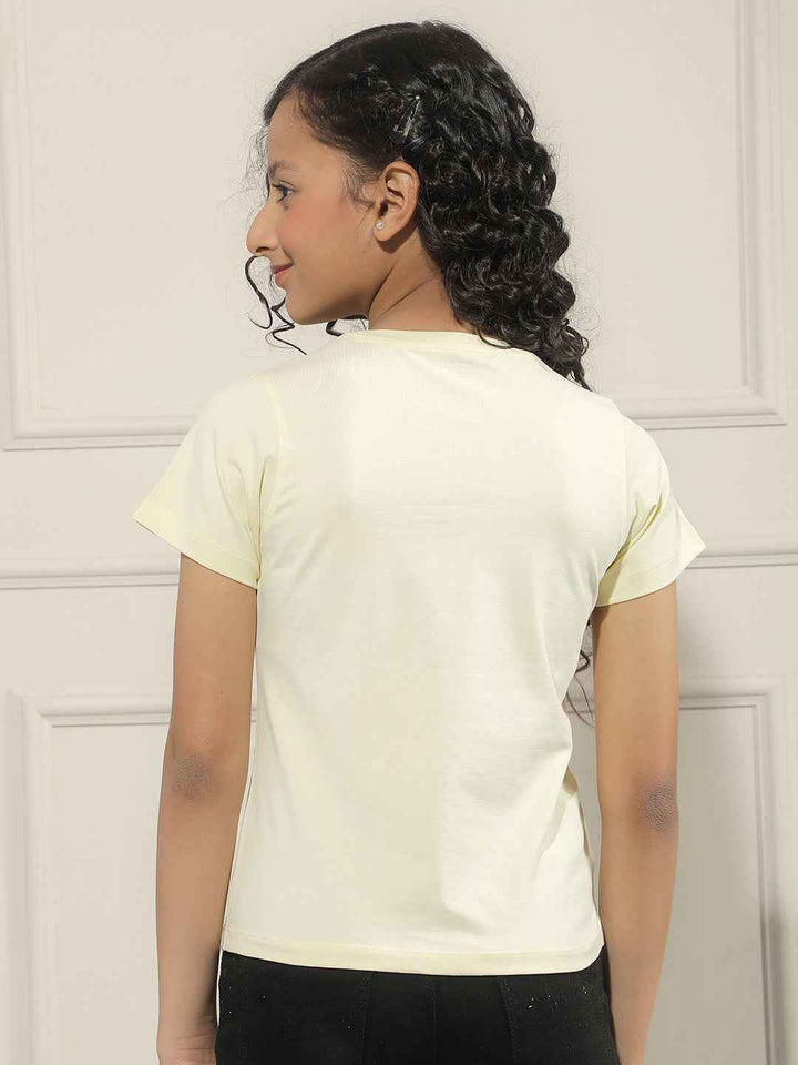 Graphic Print Yellow T-Shirt