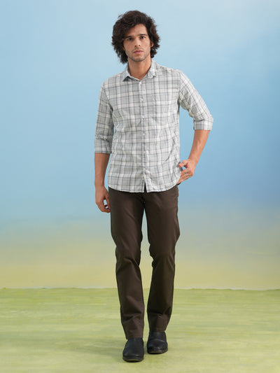Green Checked 100% Cotton Shirt