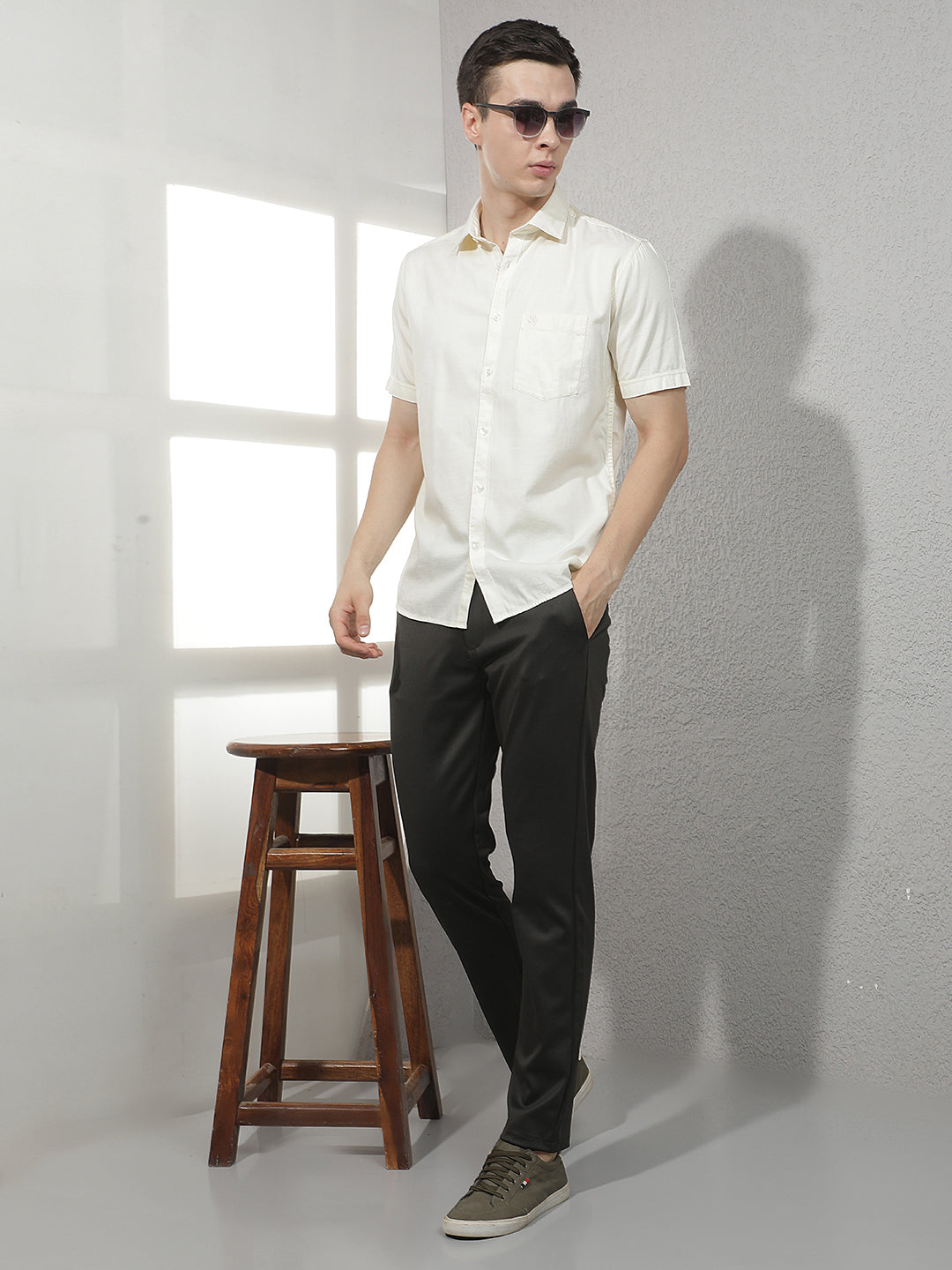 Ash Fog Grey Trousers