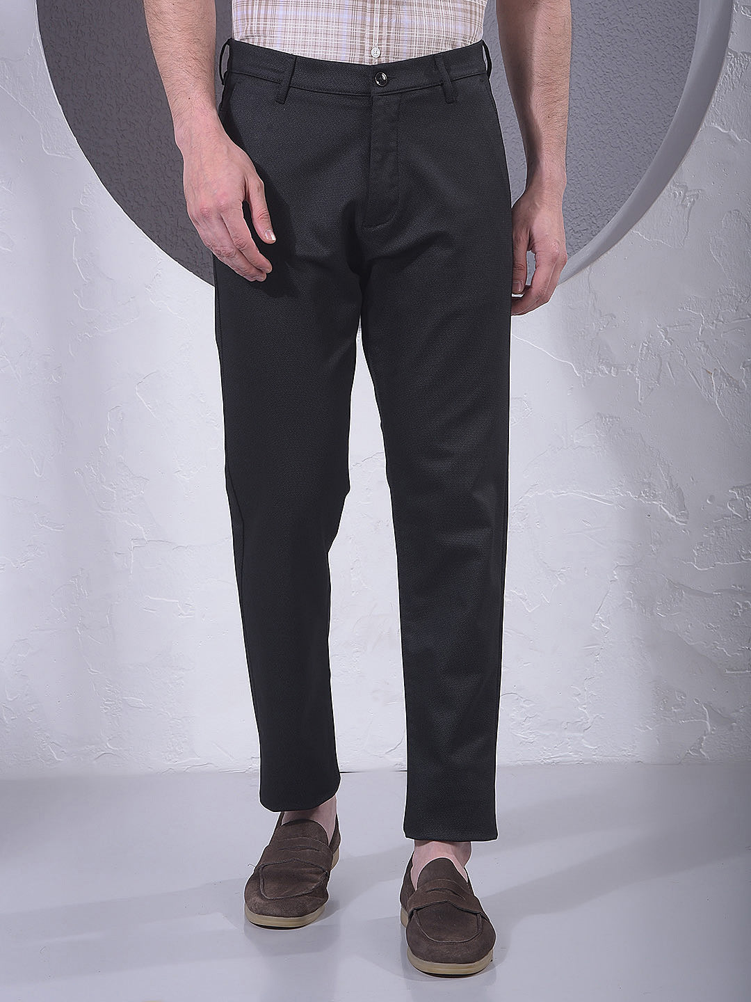 Modern Black Knitted Trousers