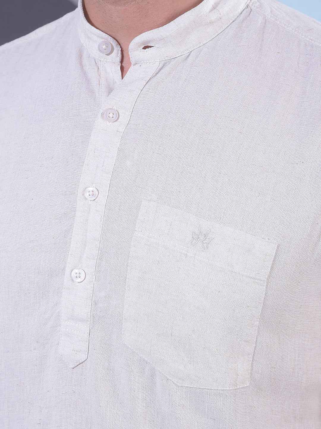 Elegant Beige Linen Kurta