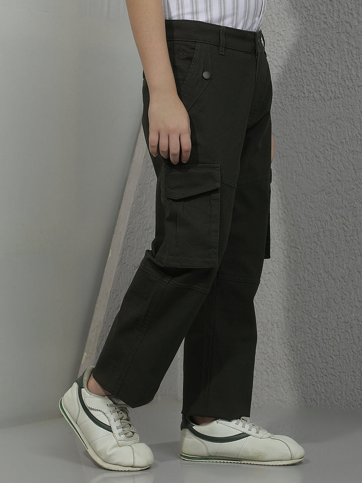 Tailored Deep Olive Cargo Trousers
