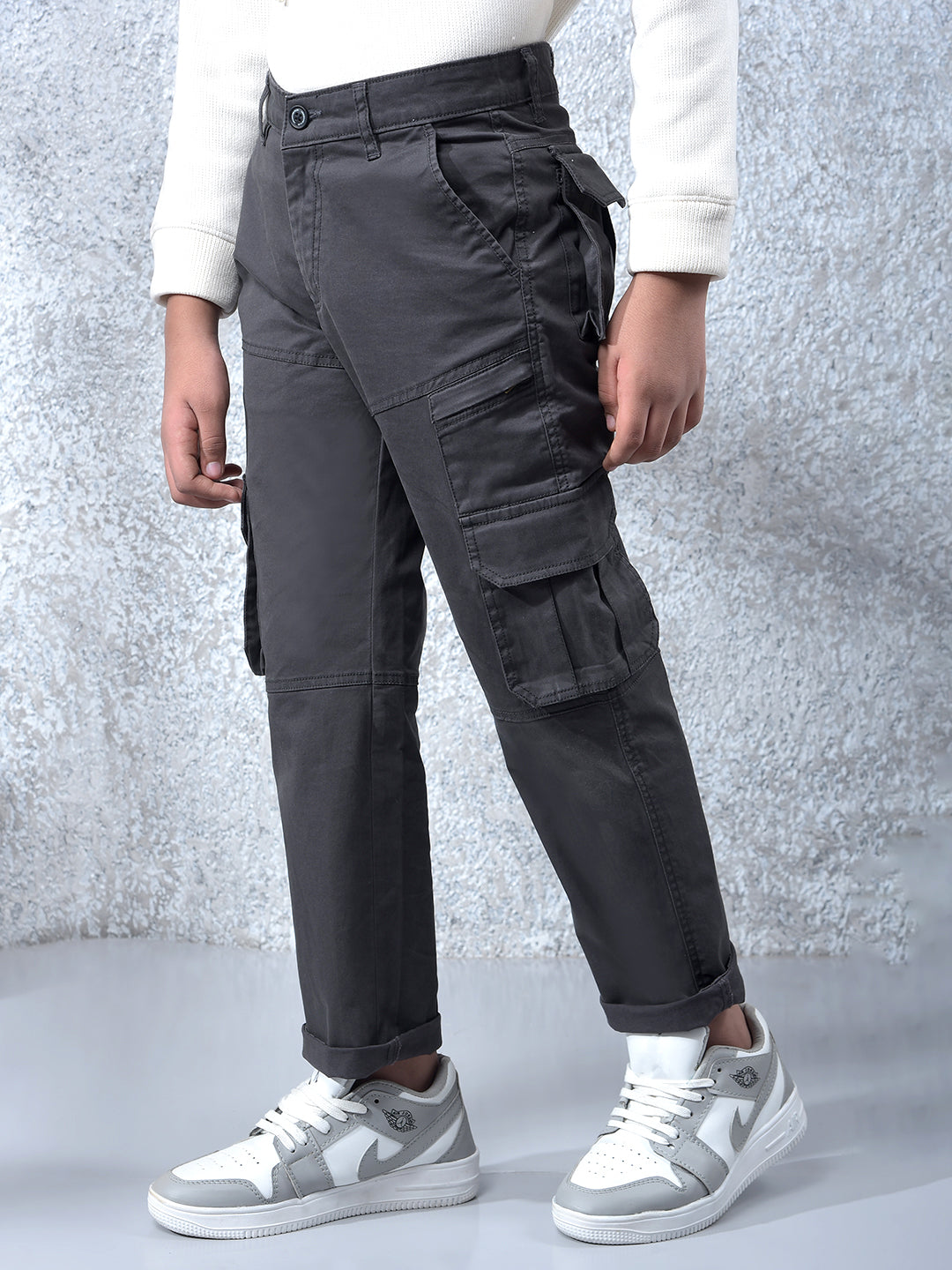 Black Baggy Cargo Trousers