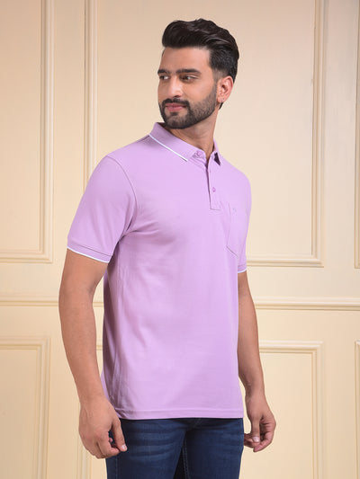 Purple Polo Neck T-Shirt