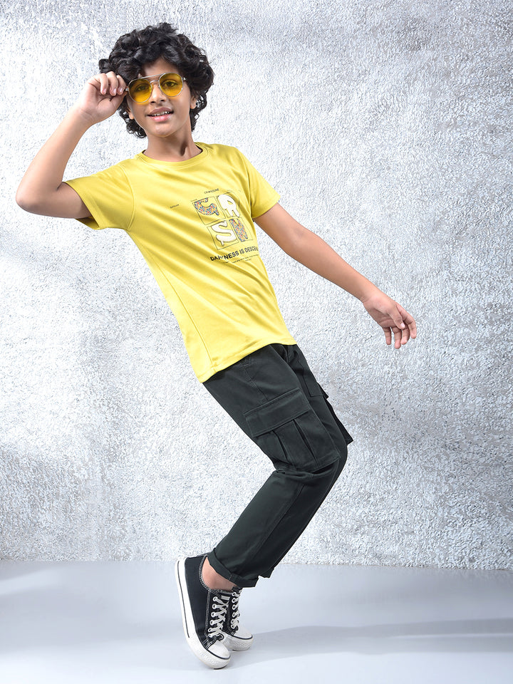 Mustard Embroidered T-Shirt