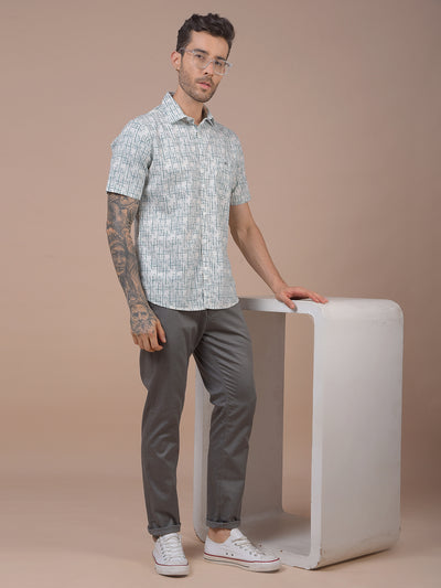Grey Printed Trousers