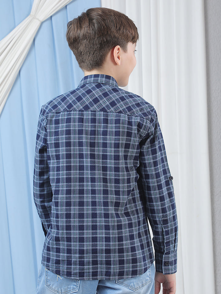 Green Checked 100% Cotton Shirt