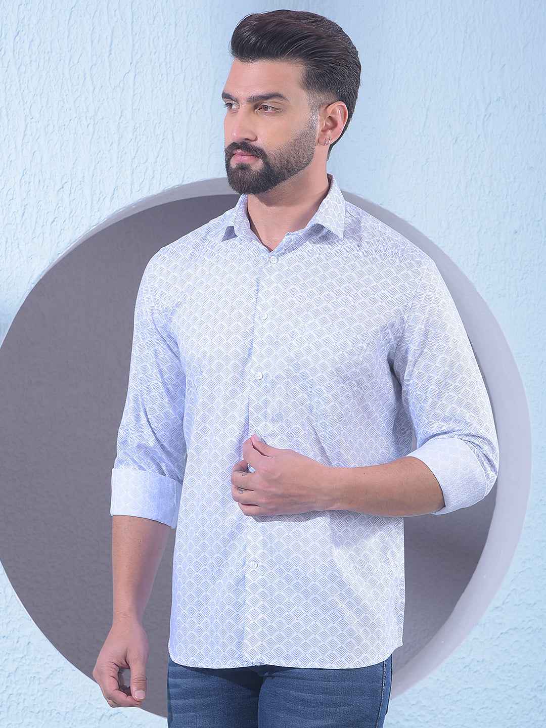 White Printed Shirt