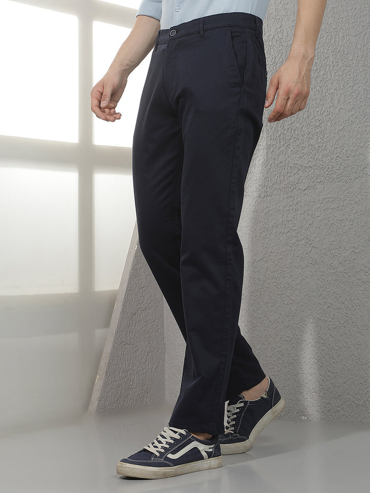 Navy Blue Straight Trousers