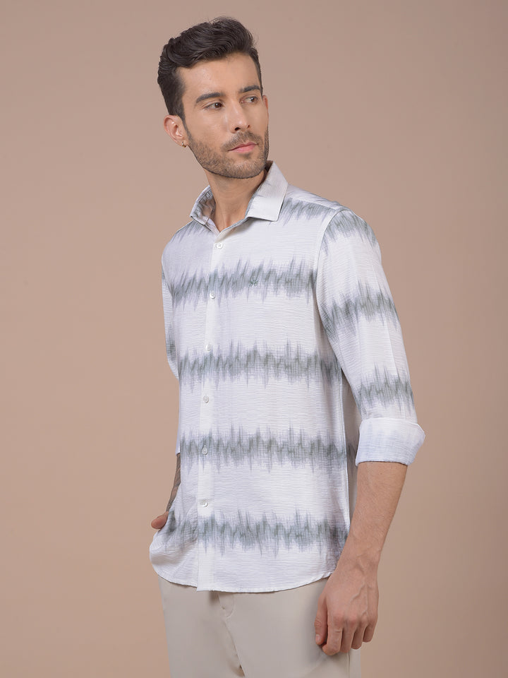 Green Printed Shirt