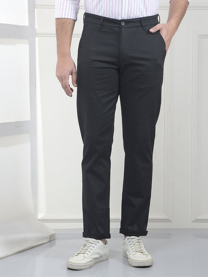 Black Jacquard Trousers