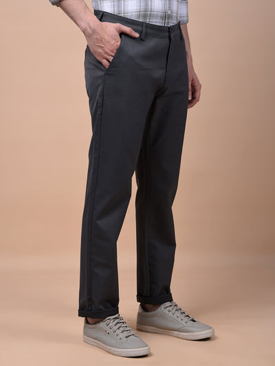 Tailored Trim Grey Printed Trousers
