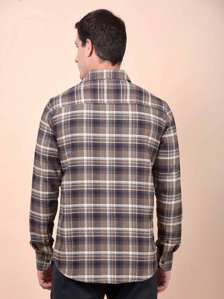 Brown Checked Shirt