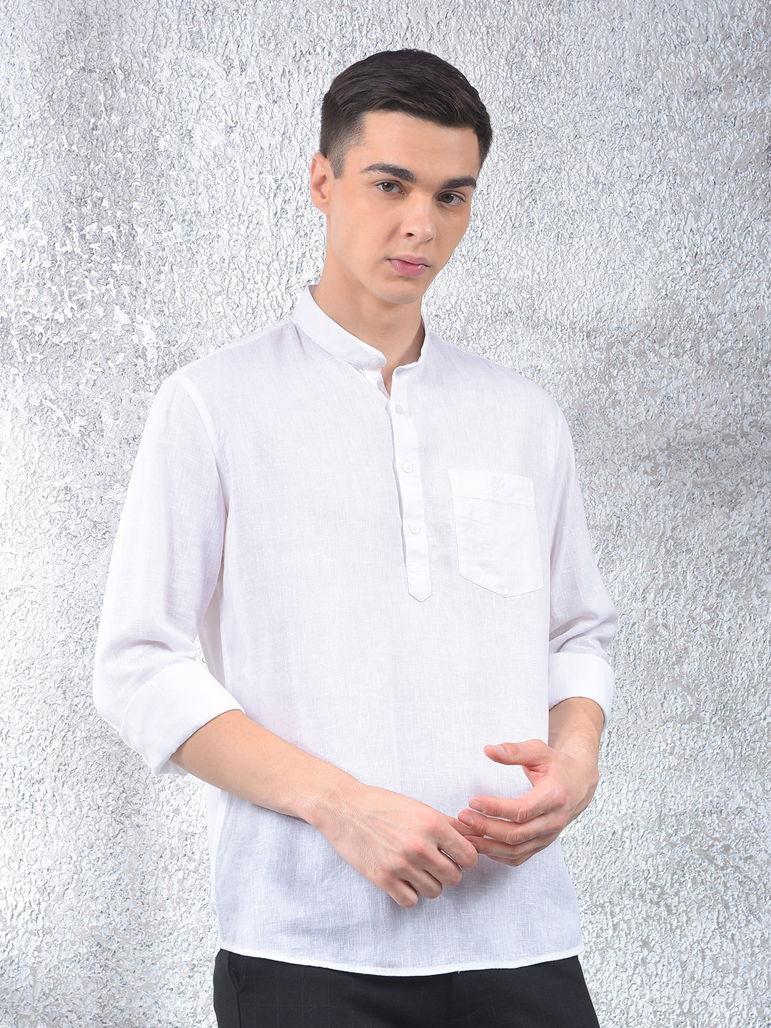 White Linen Kurta-Men Kurtas-Crimsoune Club
