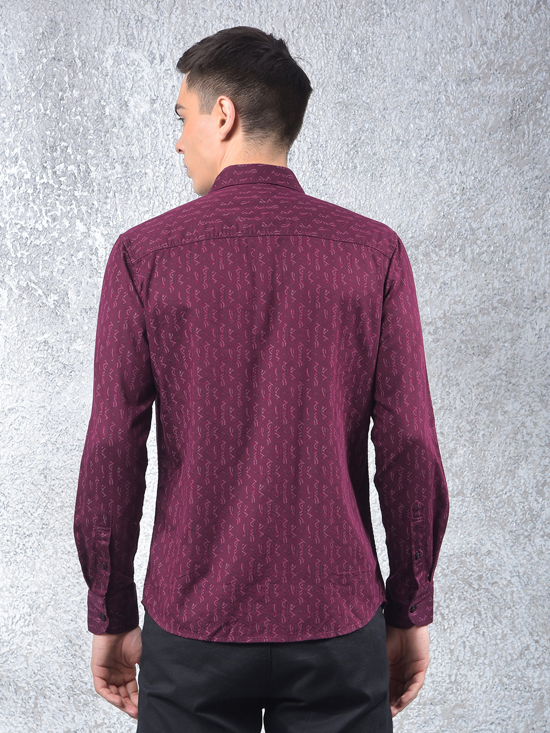 Maroon Printed Shirt