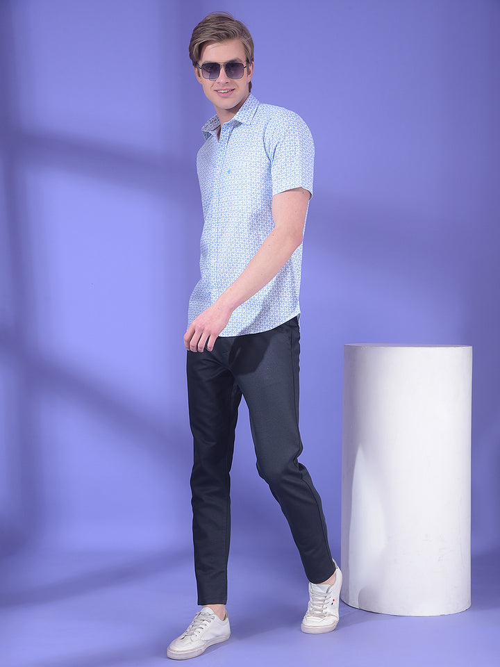 Navy Blue Knitted Trousers