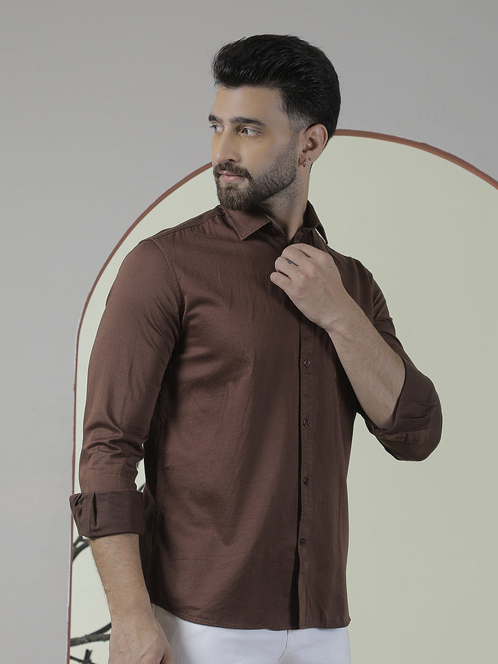 Modern Walnut Brown Shirt