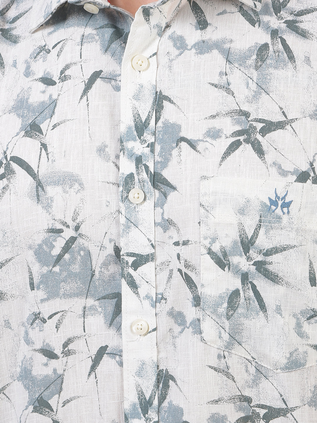 Blue Floral Print Shirt