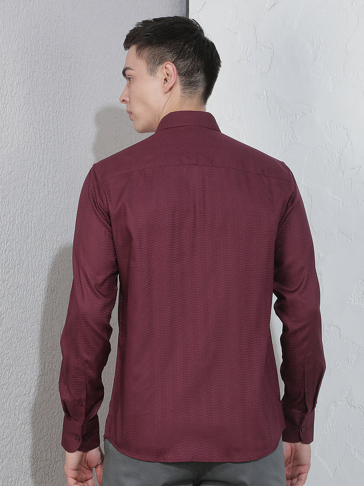 Deep Burgundy Maroon Shirt