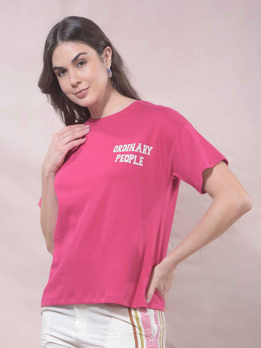 Pink Graphic Print T-Shirt