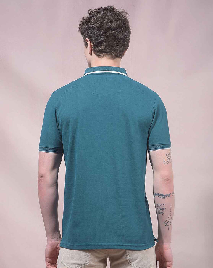 Green Polo Neck T-Shirt