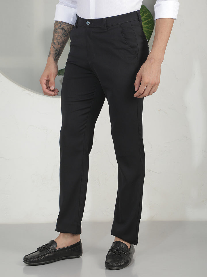 Navy Blue Printed Trousers