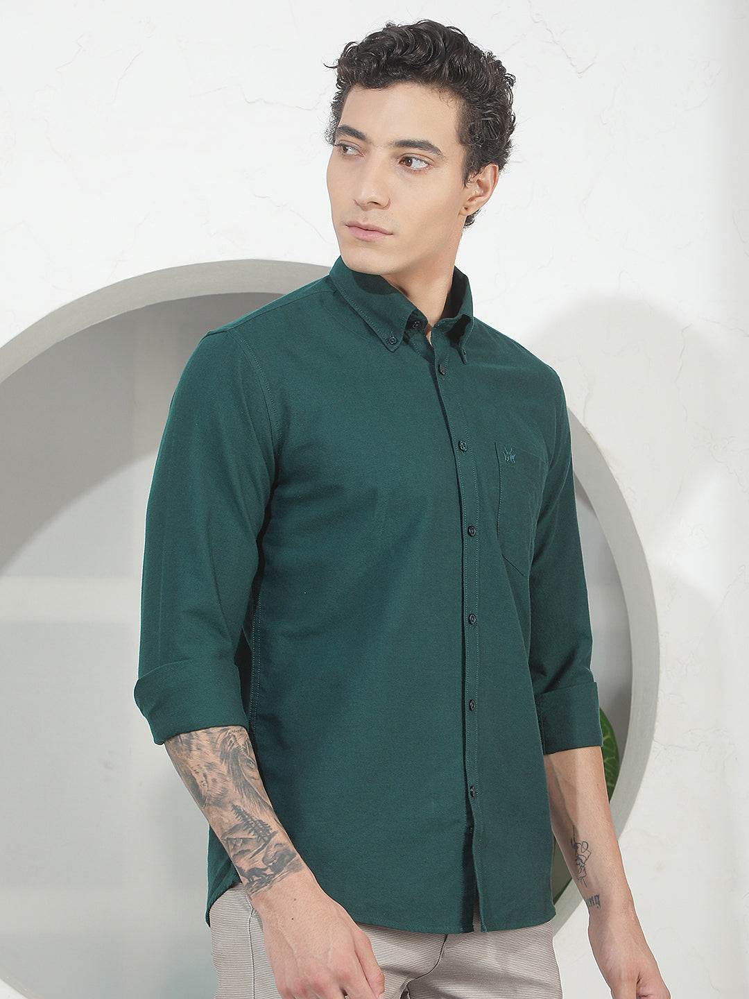 Green 100% Cotton Shirt