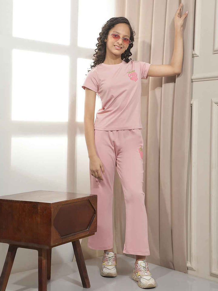 Pink Graphic Print T-Shirt