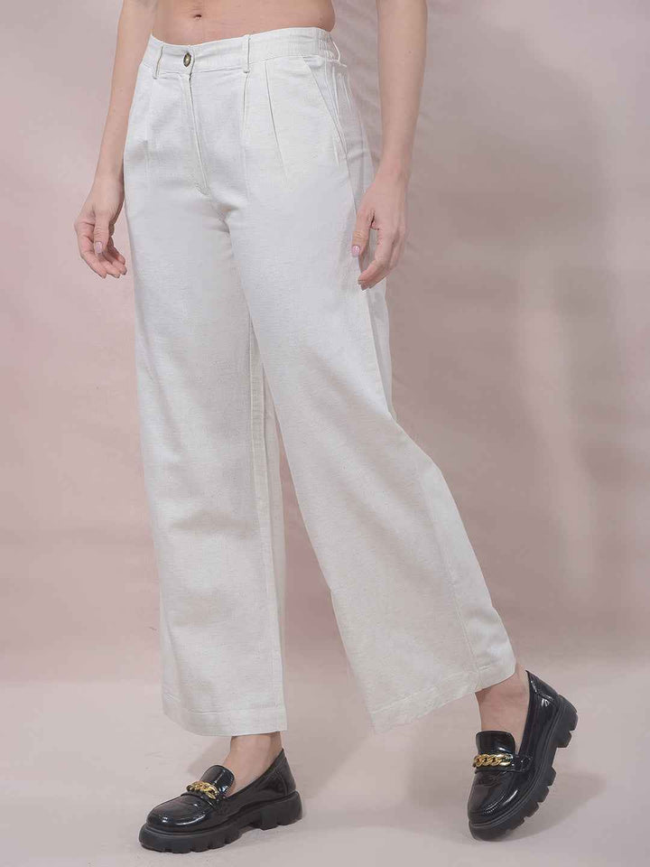 FluxIvory Wide Leg Trousers